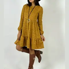 ARRAKASTA - Vestido corto de lanilla