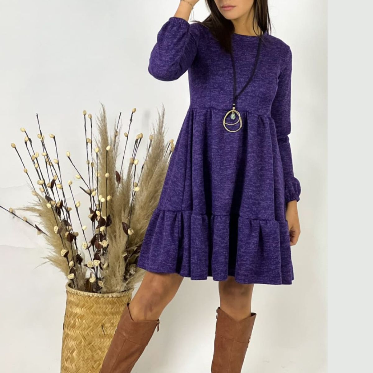 ARRAKASTA - Vestido corto de lanilla