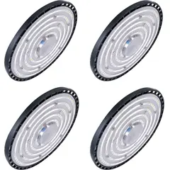 KUANGYE - Pack 4 Focos Campana Lampara Ufo Led 200w Techo Iluminación