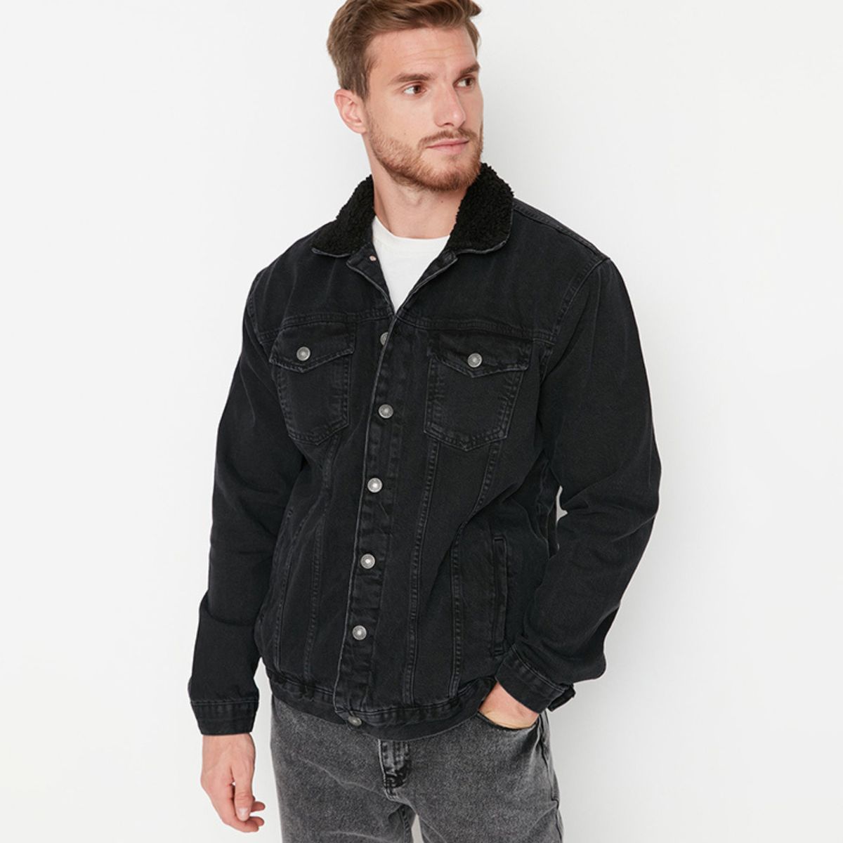 D'JOE - Chaquetas Denim Polar Hombre Oasis
