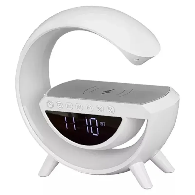GENERICO - Cargador 3 En 1 Altavoz Bluetooth Con Reloj Despertador
