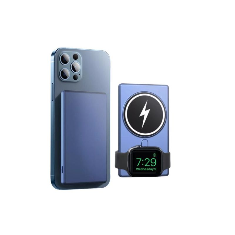 GENERICO - Cargador Inalámbrico Magsafe 3en1 Para iPhone / 5000 Mah