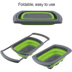 GENERICO - Cesta de drenaje de silicona retráctil