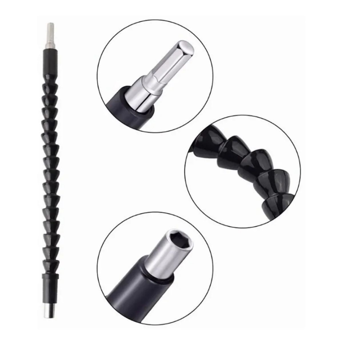 GENERICO - Extensión Flexible Para Taladro Y Destornillador 30cm