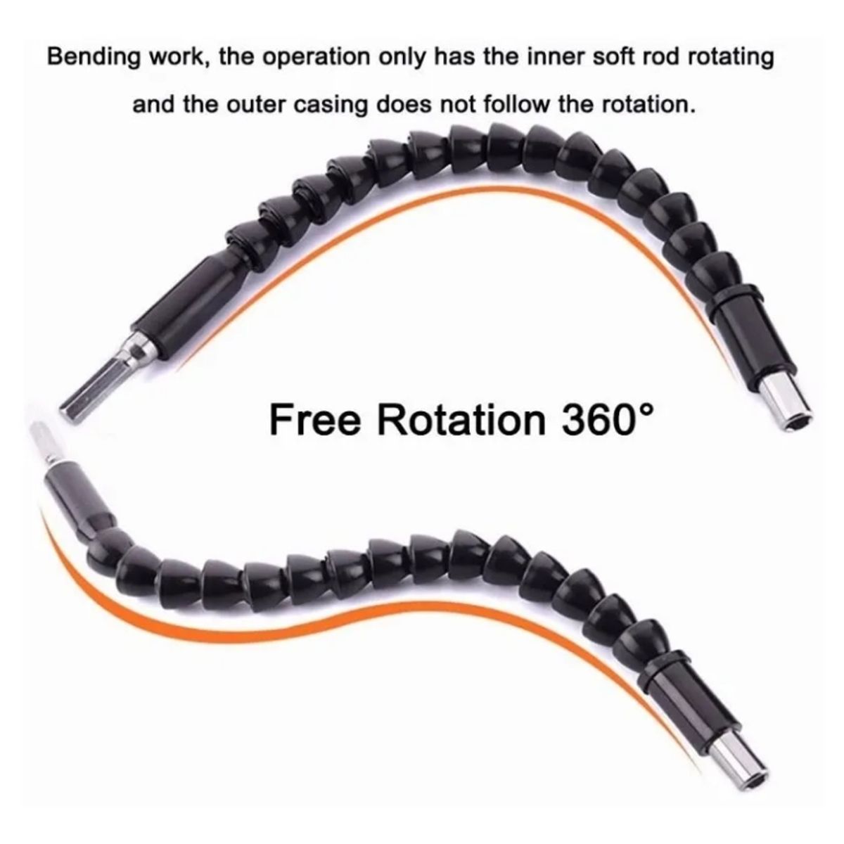 GENERICO - Extensión Flexible Para Taladro Y Destornillador 30cm