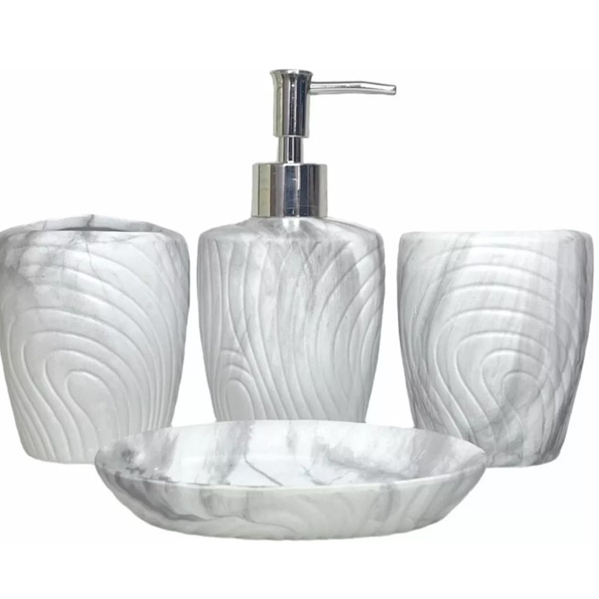GENERICO - Set De Baño Dispensador Jabonera De Ceramica