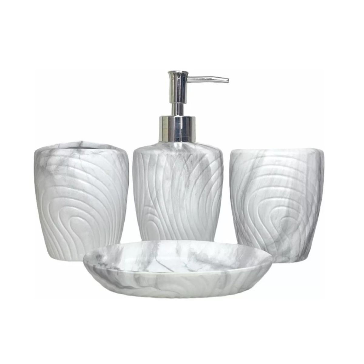 GENERICO - Set De Baño Dispensador Jabonera De Ceramica