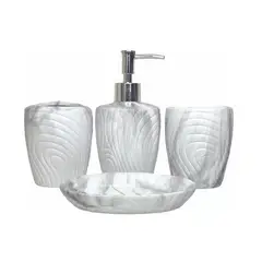GENERICO - Set De Baño Dispensador Jabonera De Ceramica
