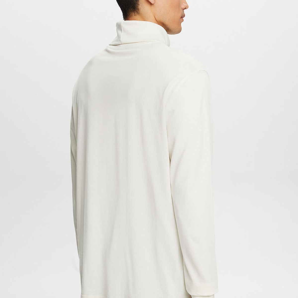 ESPRIT - Polera manga larga con cuello alto plegado Hombre Esprit ESPRIT