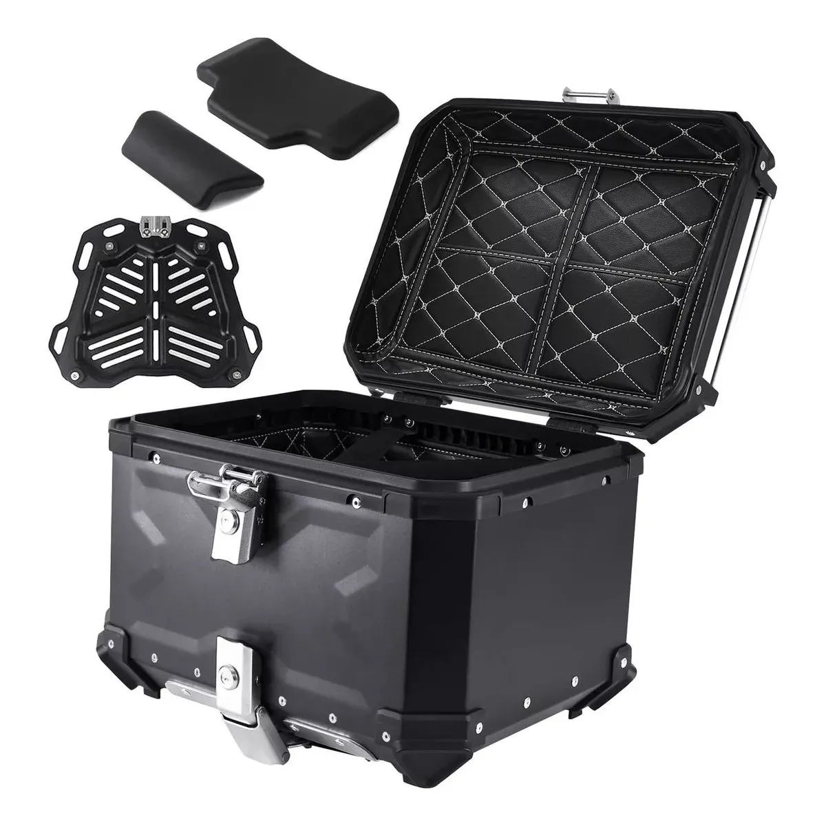 KUANGYE - Maleta Top Case Aluminio Moto 55 L, Black X-series, Nuevo!