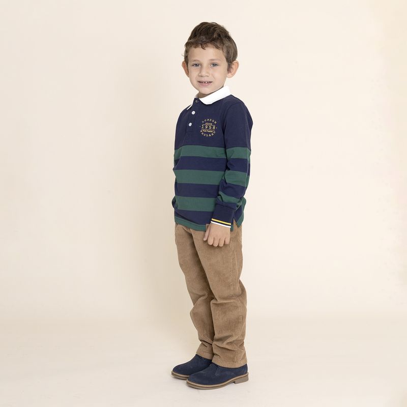 HUSH PUPPIES - Polera Niño Chester Azul Marino HUSH PUPPIES