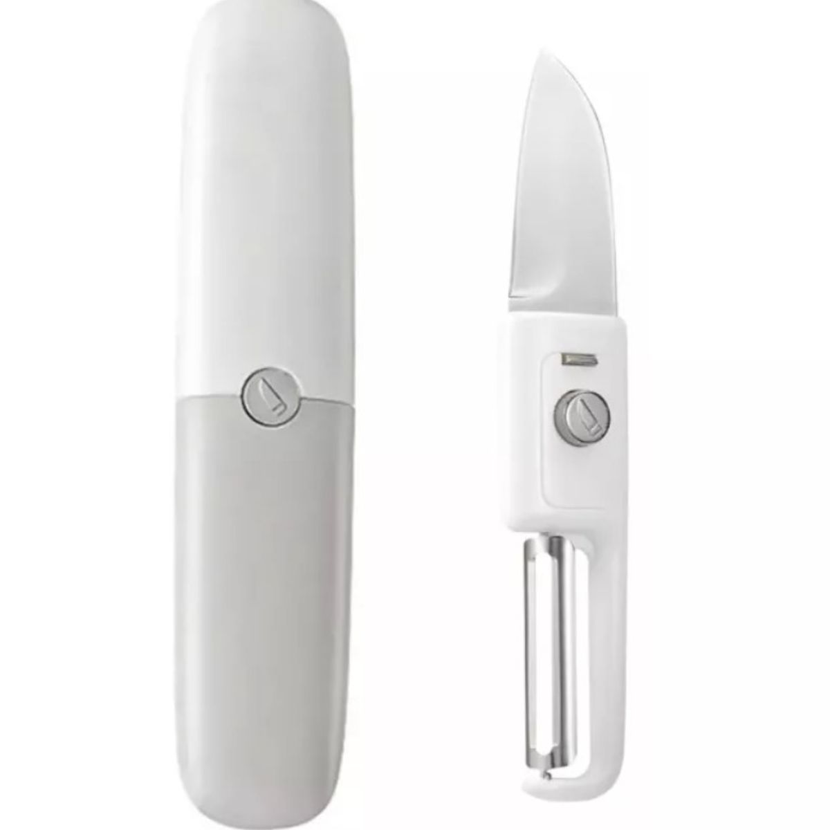 GENERICO - Cuchillo Pelador de Frutas y Verduras 2 en 1 Color Aleatorio
