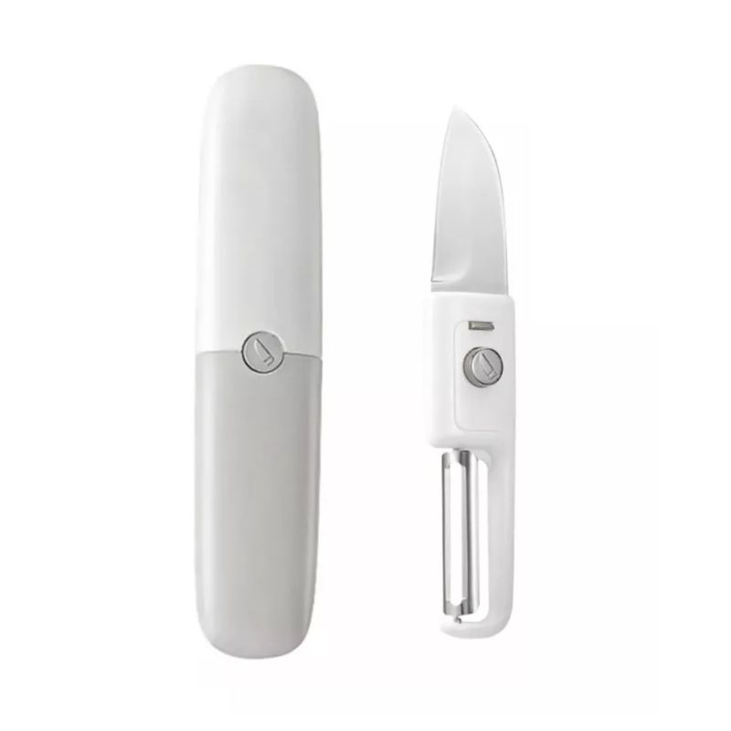 GENERICO - Cuchillo Pelador de Frutas y Verduras 2 en 1 Color Aleatorio