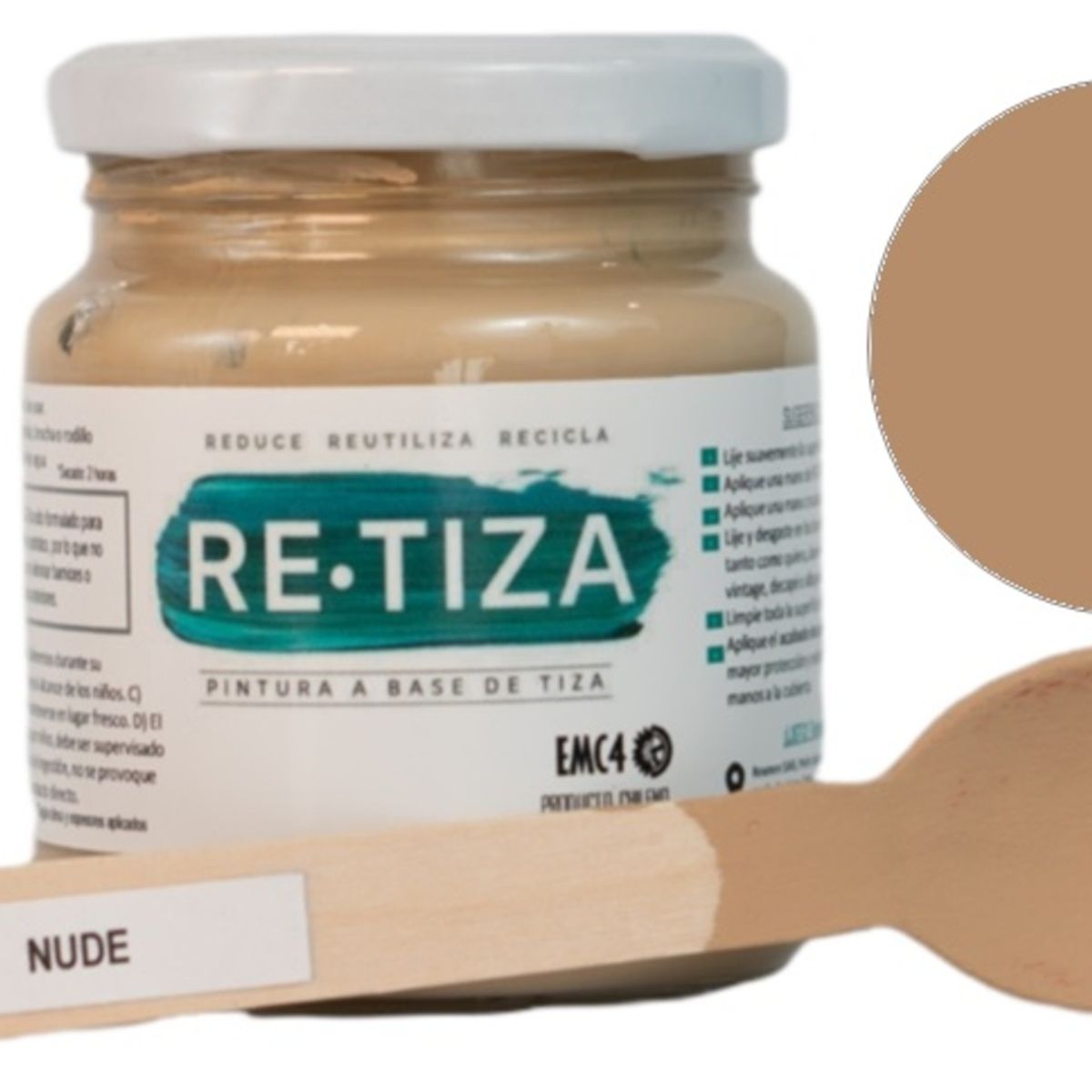 RETIZA - Pintura Tizada/Vintage CAFÉ LATTE/NUDE  250 grs. base agua mate