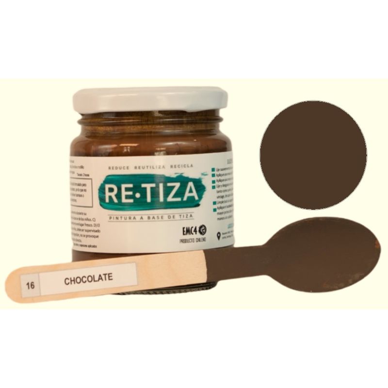 RETIZA - Pintura Tizada/Vintage CHOCOLATE INTENSO 250 grs base agua mate