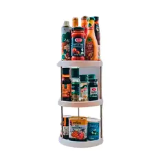 GENERICO - Mini Estante De Especias Organizador Giratorio 360° 3 Niveles