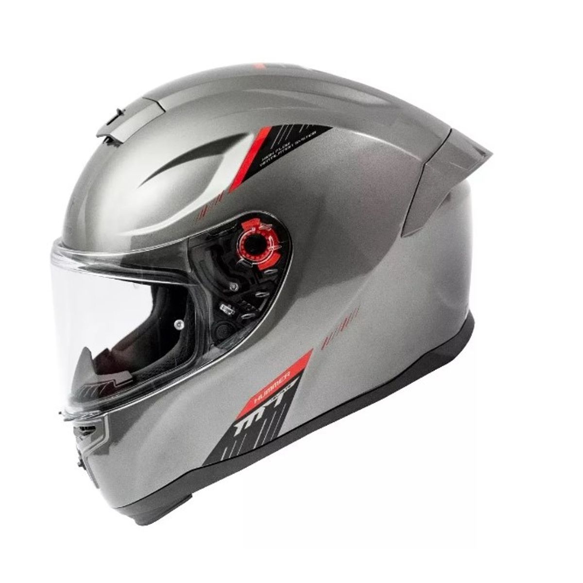 GENERICO - Casco De Moto  Hummer Solid Titanium + Regalo Talla L