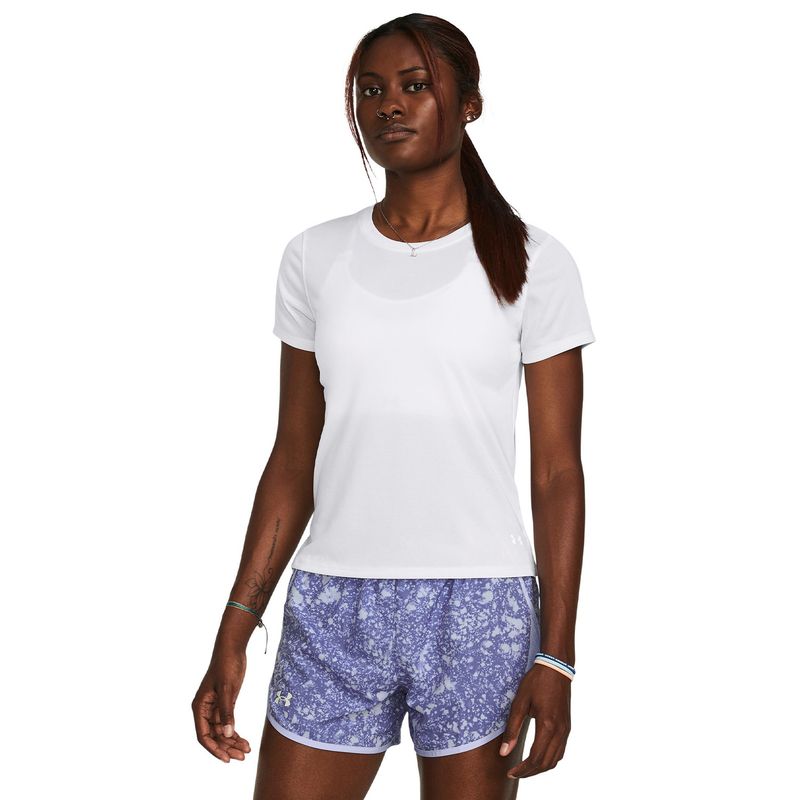UNDER ARMOUR - Polera manga corta Launch mujer Blanco UNDER ARMOUR