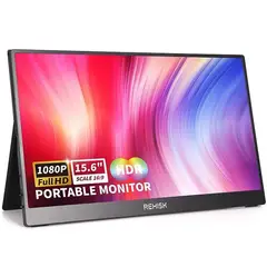 REHISK - Monitor Portátil 15.6 FHD - Pantalla para PC o consolas (Smart Cover)