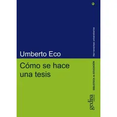 GEDISA - Libro Cómo Se Hace Una Tesis - Umberto Eco -