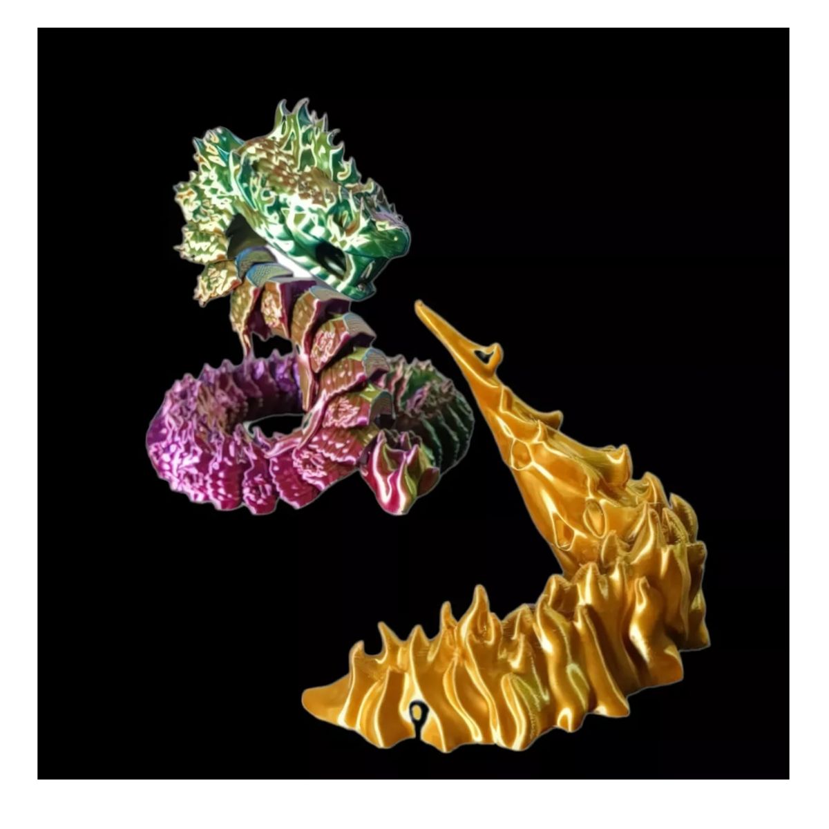 GENERICO - Decoración Dragón Articulado Con Accesorio Fuego