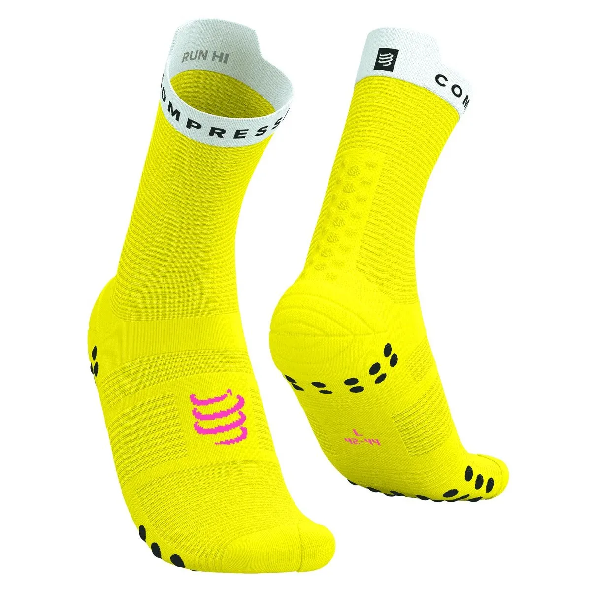 COMPRESSPORT - Calcetín Pro Racing v4.0 Run High Amarillo