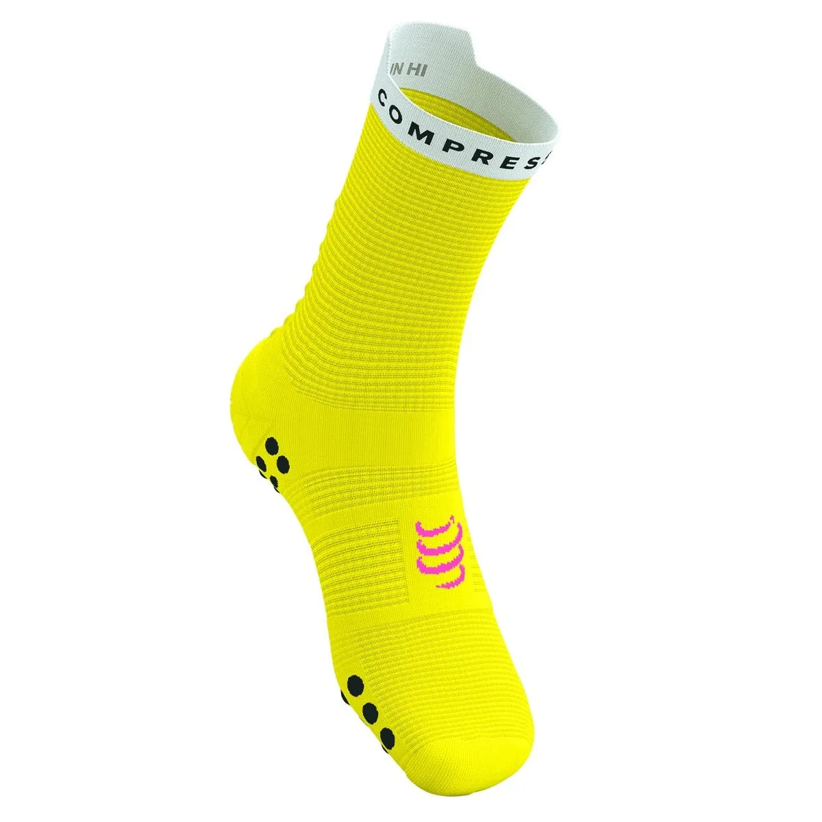 COMPRESSPORT - Calcetín Pro Racing v4.0 Run High Amarillo