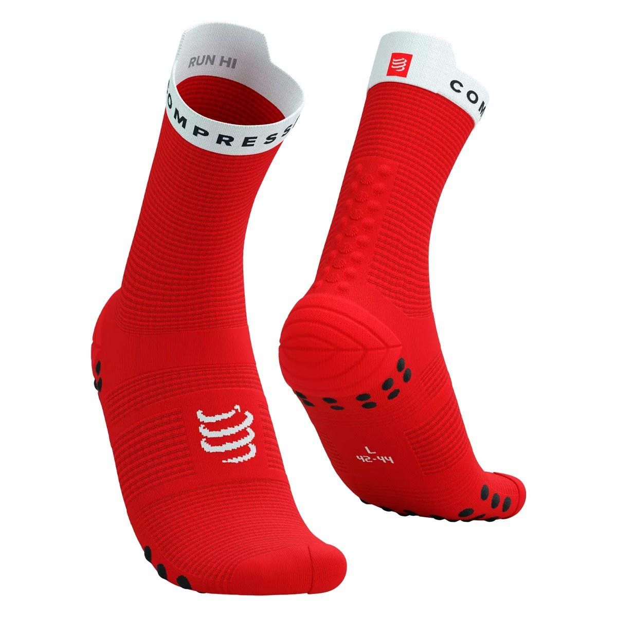 COMPRESSPORT - Calcetín Pro Racing v4.0 Run High Rojo