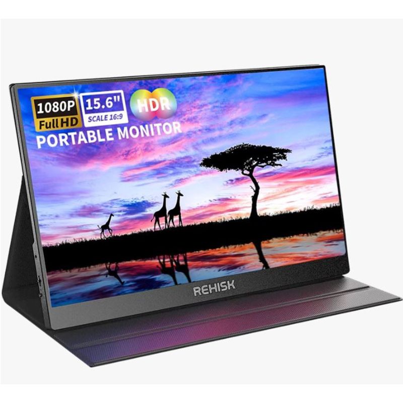 REHISK - Monitor Portátil 15.6 FHD -Pantalla para PC o consolas (Full Cover)