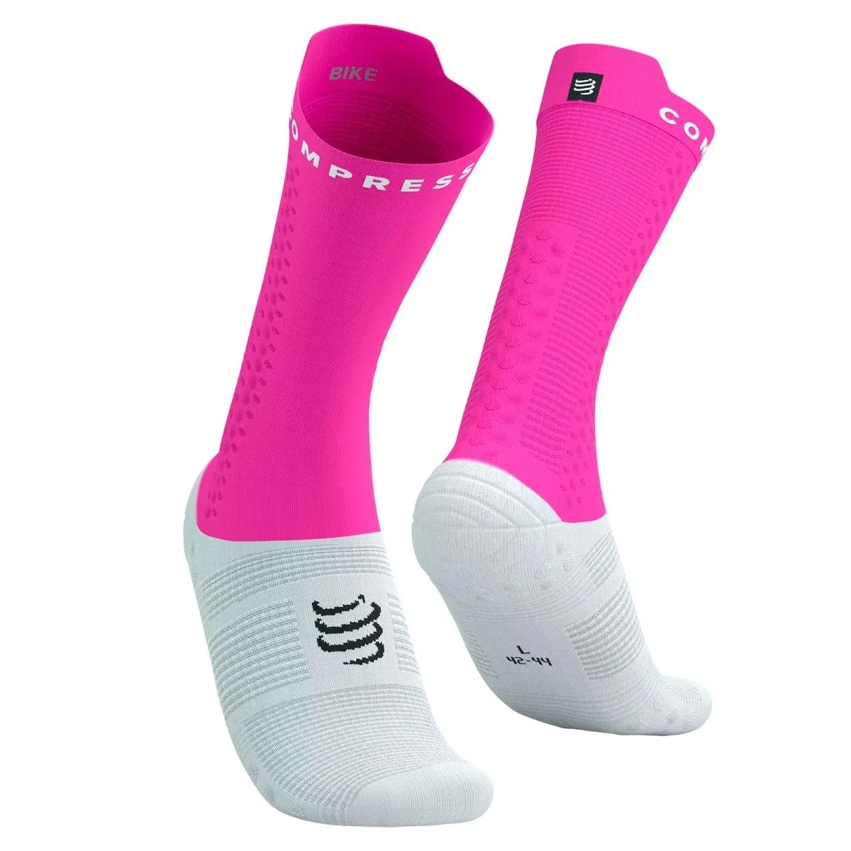 COMPRESSPORT - Calcetín Pro Racing Socks v4.0 Bike Rosado