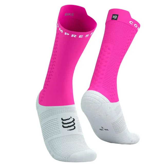 COMPRESSPORT - Calcetín Pro Racing Socks v4.0 Bike Rosado