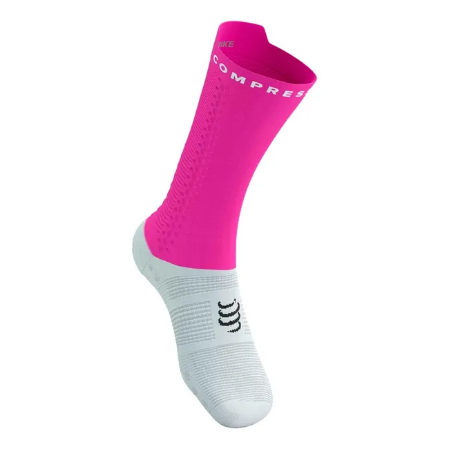 COMPRESSPORT - Calcetín Pro Racing Socks v4.0 Bike Rosado