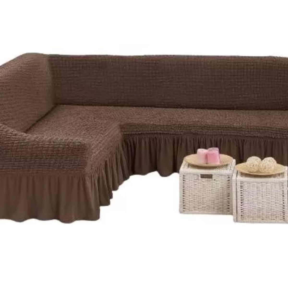 GENERICO - Funda De Sillón Tipo L Turco Adaptable Cubre Sofá Living