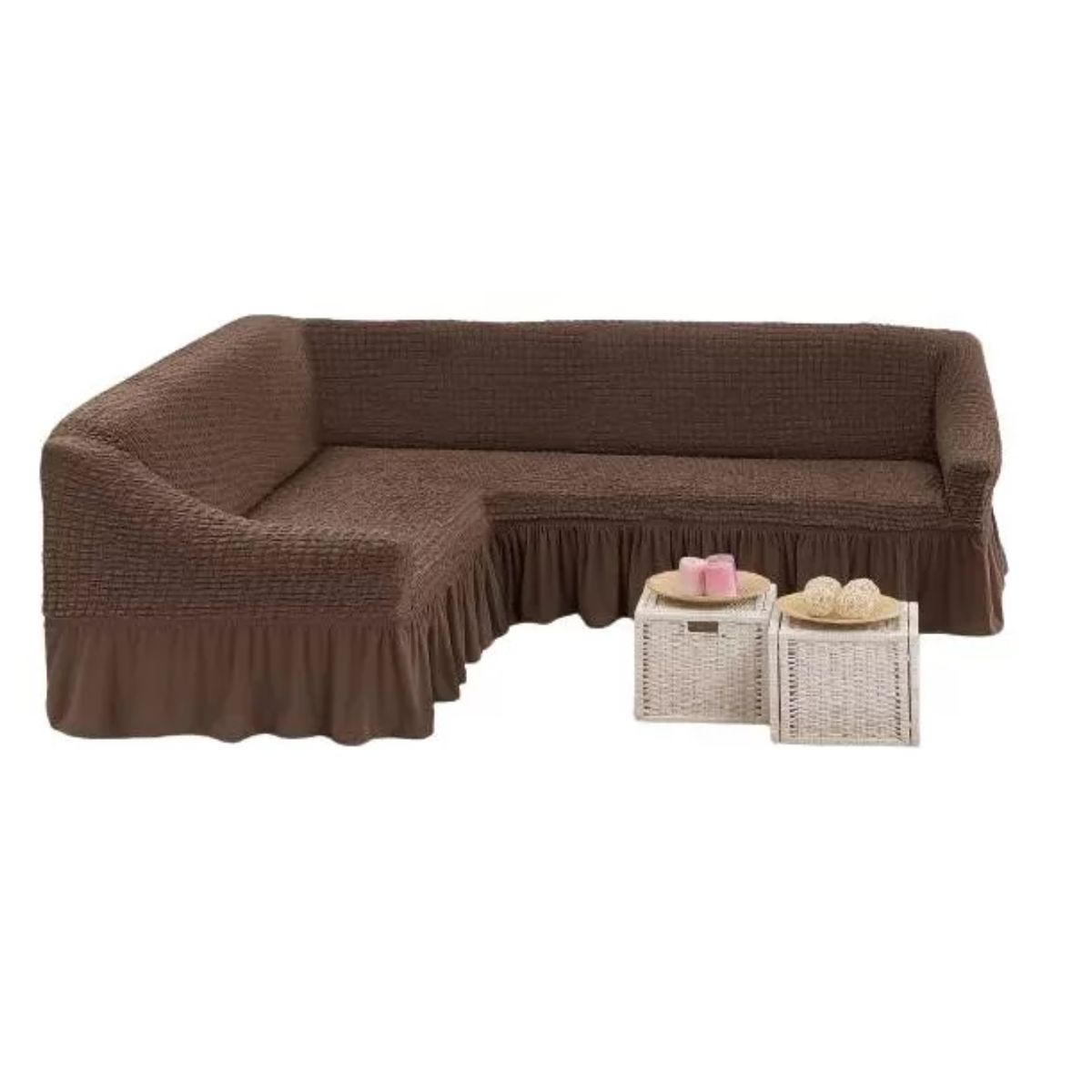 GENERICO - Funda De Sillón Tipo L Turco Adaptable Cubre Sofá Living