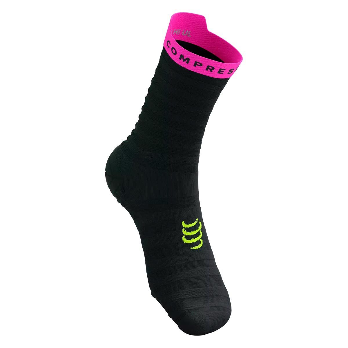 COMPRESSPORT - Calcetín Pro Racing v4.0 Ultralight Run High Black
