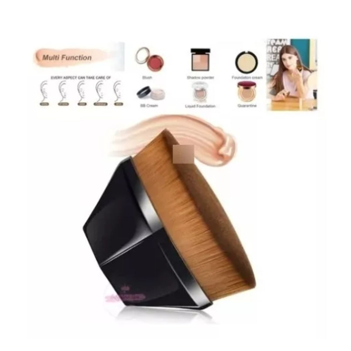 GENERICO - Brocha Cepillo Ovalada Para Aplicar Maquillaje  Base