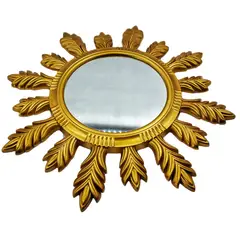 MOGA - Espejo De Pared Mural Decorativo 25Cm Dorado
