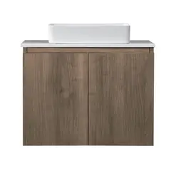 STRETTO - Mueble Vanitorio Sobre Cubierta Rectangular Completo 80x46 cm Ermes Lenga