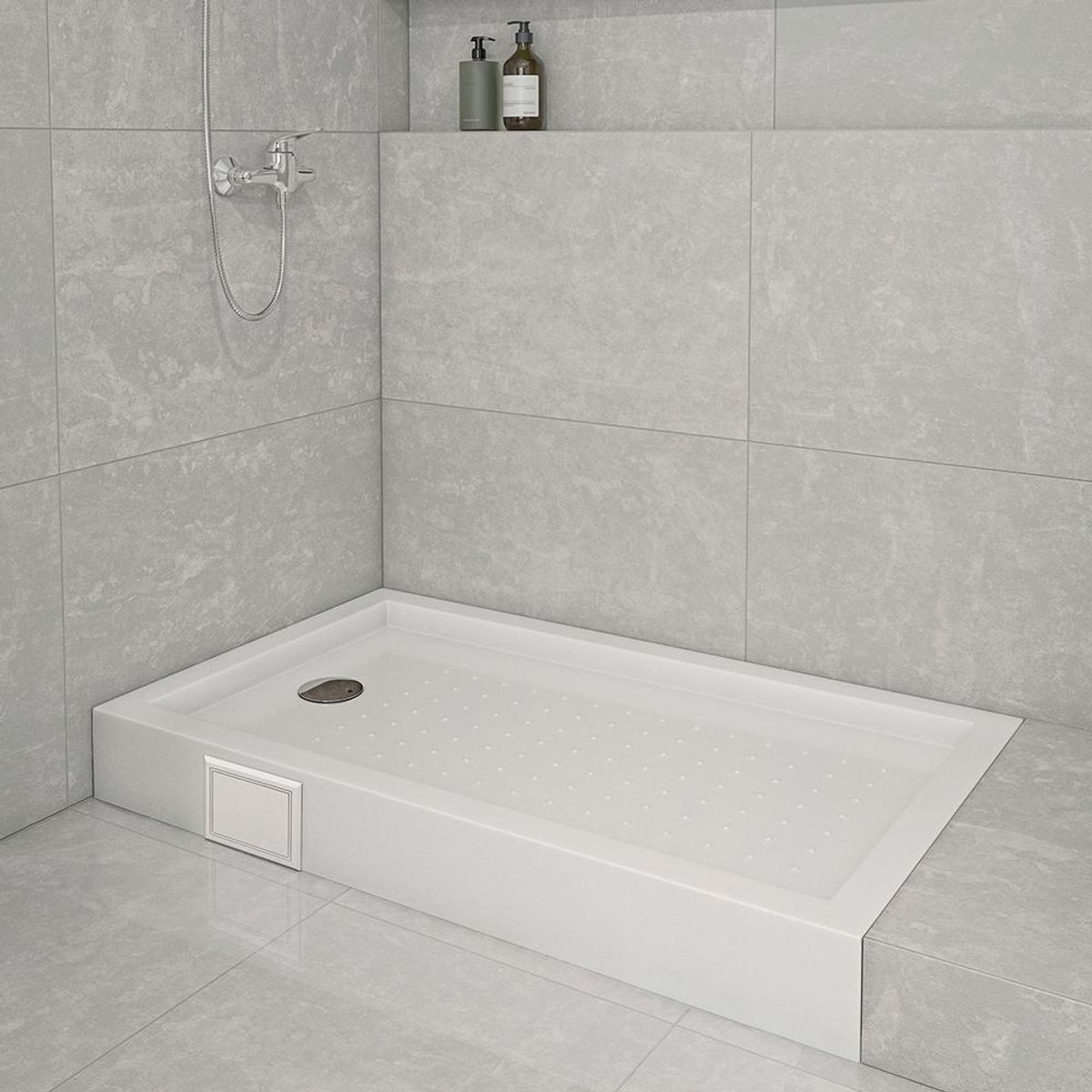 STRETTO - Receptáculo de Ducha con Desague 130x70x14 cm