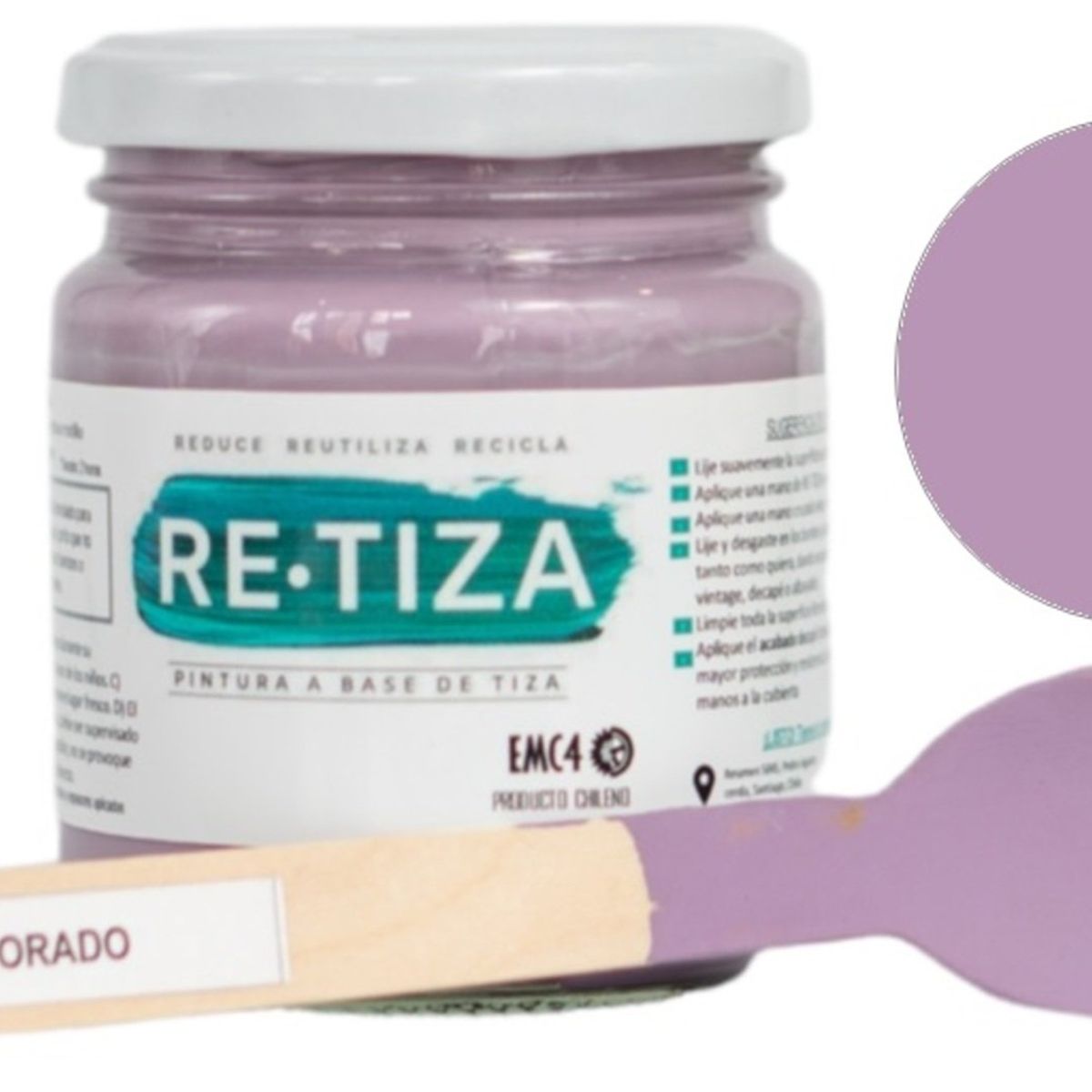RETIZA - Pintura Tizada/Vintage MORADO/PURPURA  250 grs. base agua mate