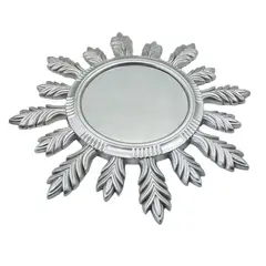 MOGA - Espejo De Pared Mural Decorativo 25Cm Plateado