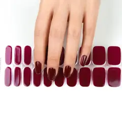 NAILS INK - Stickers De Gel Precurado Para Uñas - Diseño Borgoña