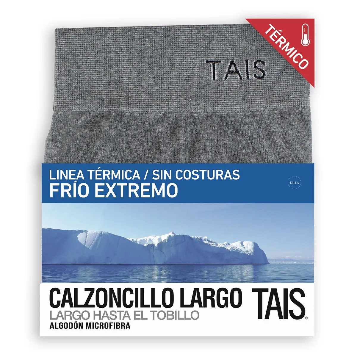 TAIS - Calzoncillo Largo Termico Frio Extremo Negro Tais