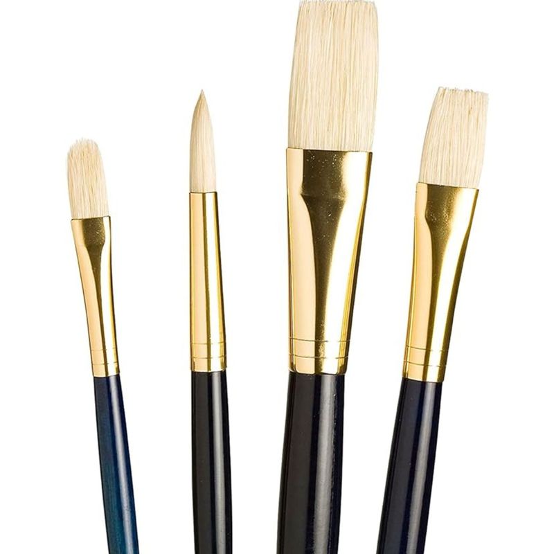 PRINCETON - Set 4 Pinceles Princeton Mango Largo Pelo Natural Cerda