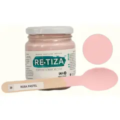 RETIZA - Pintura Tizada/Vintage ROSA PASTEL 250 grs. MATE al agua decorativa