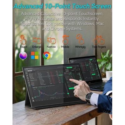 Imagen 2 del producto Monitor Portátil Touch 15.6 Full HD - Para PC o consolas (Smart Case)