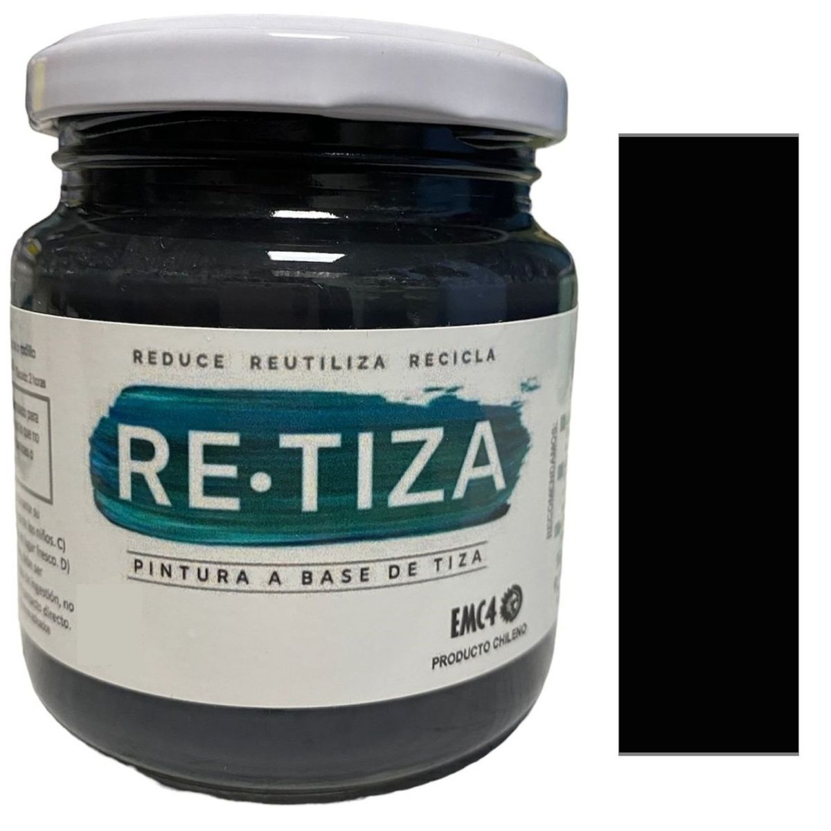 RETIZA - Pintura Tizada/Vintage NEGRO PIZARRON  250 grs.  base agua mate