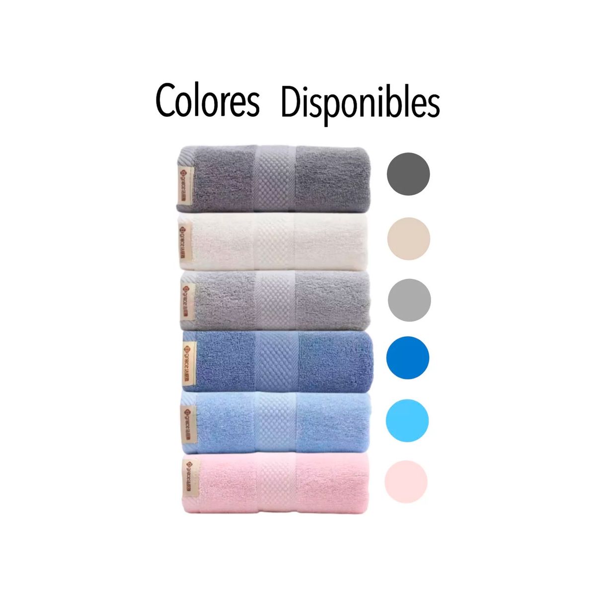 GENERICO - Set 6 Toallas De Mano Algodon Cocina Hotel Spa 35x75 100gr
