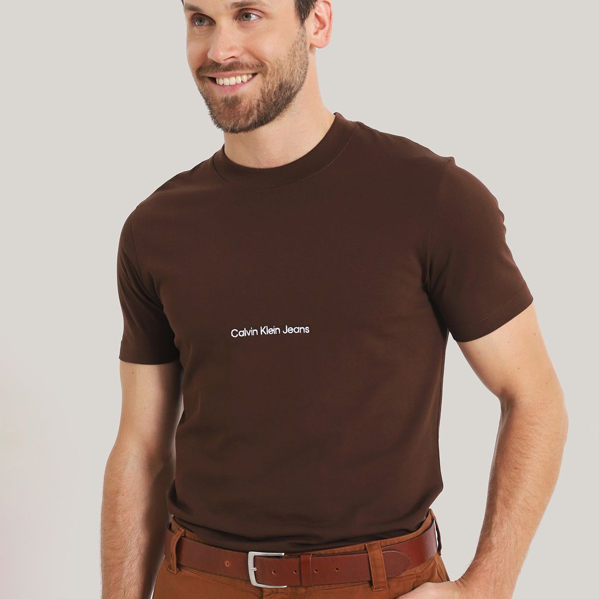 CALVIN KLEIN - Polera Institutional Café Calvin Klein