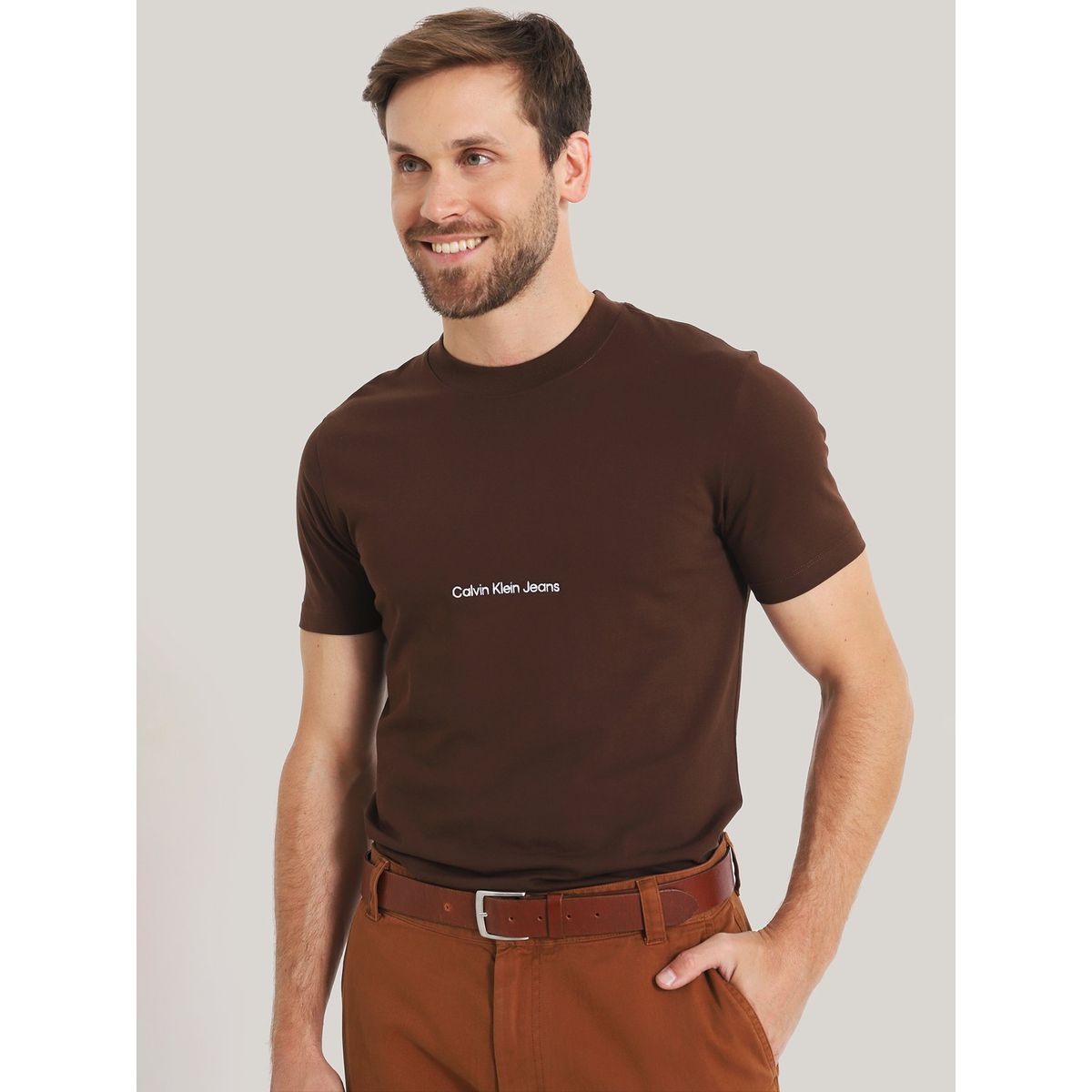 CALVIN KLEIN - Polera Institutional Café Calvin Klein